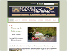 Tablet Screenshot of memorablemilestonesllc.com